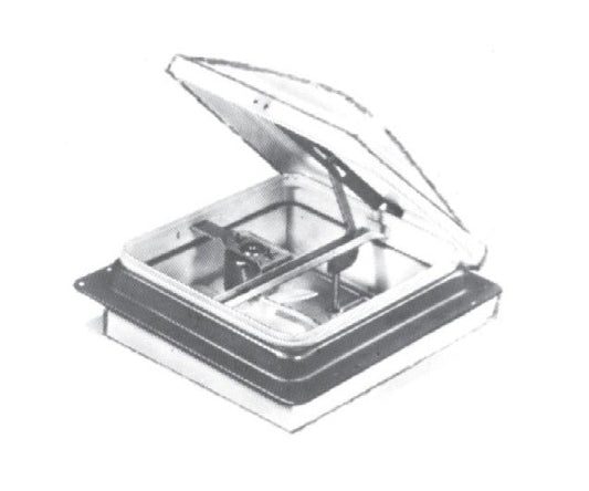 12V Powered Ventadome Roof Vent - White - Image 1