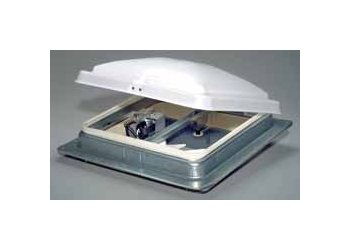 110V Powered Roof Vent Fan, White, 152 CFM - Image 1
