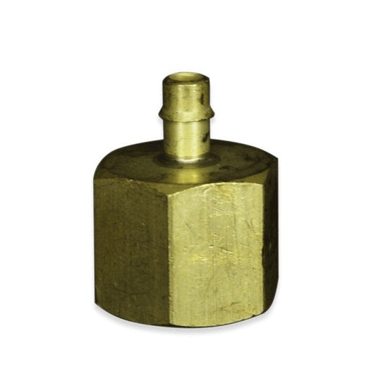 Stainless Steel 1/4in FNPT to 3/8in Barb Adapter Fitting - Image 1