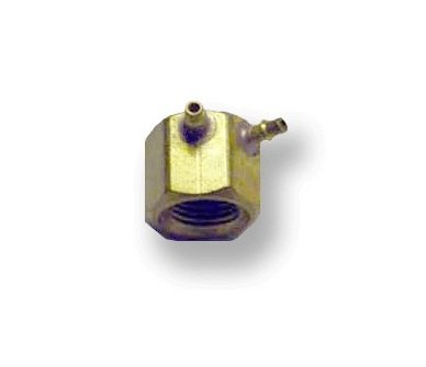 FEV Series 1/4 Inch (in) Size Female National Pipe Thread (FNPT), 1/8 Inch (in) Barb Size, and 60 Degree Elbow Adapter Fitting - Image 1