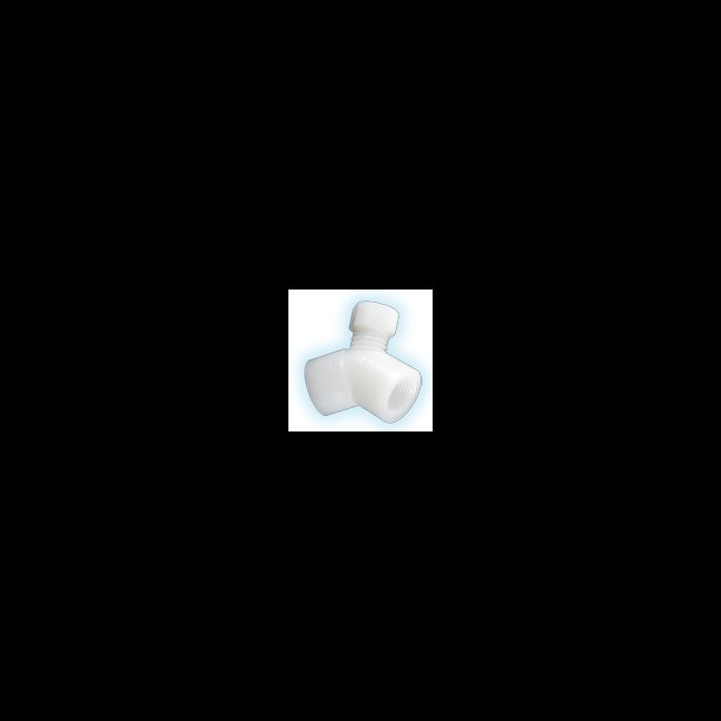 Polypropylene 45-Degree Threaded Adjustable Flow Restrictor 1/2 - Image 1