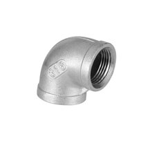 Stainless Steel 90 Degree High-Flow Elbow 1 Inch Female Threads - Image 1