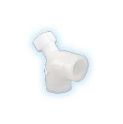 Adjustable Flow Restrictor 90-Degree, 1/2" Polypropylene - Image 1