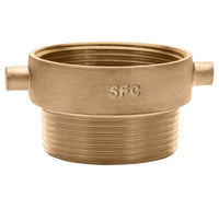 Brass Pin Lug Adapter Fitting, 1.5'' FNPSH x 1.5'' MNST