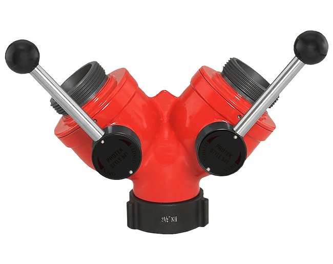 Seal Fast 2 1/2 in. Female NST x 2 1/2 in. MNST Aluminum Hydrant Wye - Image 1