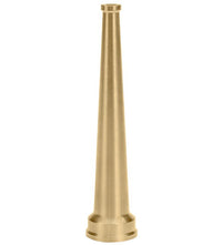 Satin Brass Hose Nozzle, 2.5in NST x 12in, 1in Orifice, 100psi