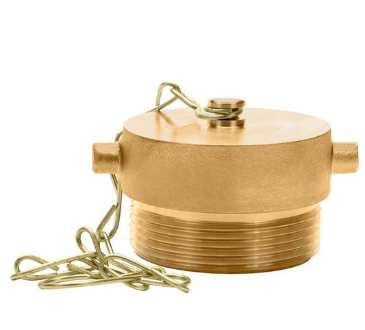 Brass Fire Protection Plugs & Chains - 2 1/2" NST - Image 1