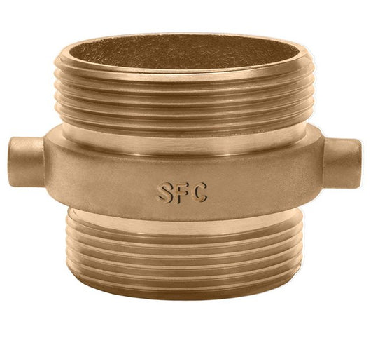 Brass Double Male Pin Lug Adapter, 2 1/2 in MNPSH x 2 1/2 in MNPT - Image 1