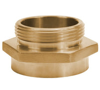 Brass Hex Nipple Adapter, 2.5in FNPT x 1.5in MNST, Female to Male Fitting