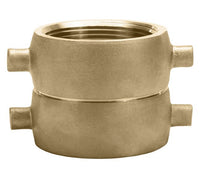 Brass Double Female Swivel Adapter Fitting, 2 1/2" FNPT x 2 1/2" FNST