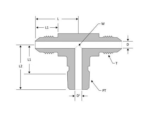 Stainless Steel Male Stud Coupling with O-Ring Thread UNF/UN-2A - Image 2