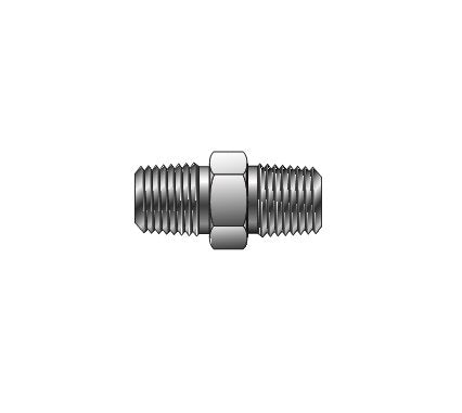 Parker Male Hex Nipple Fitting MHN - 3/8" MNPT to 1/8" MNPT - Image 1