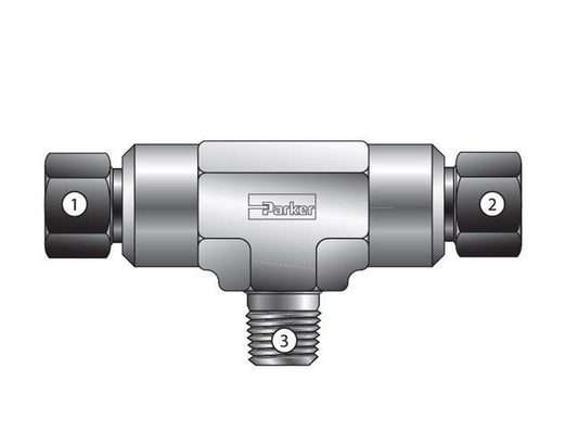 Parker Hannifin SBMP7 MPI™ to Male Branch NPT Tee - Medium Pressure Fitting - Image 1