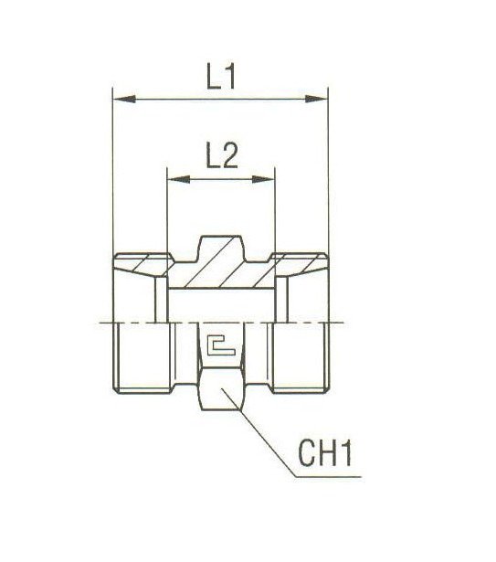 Carbon Steel Straight Coupling - Body Only, DIN 2353 Compression Fitting - Image 2