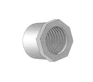 Schedule 80 CPVC Reducer Bushing 1/2 x 3/8 SP x FIPT - Image 1