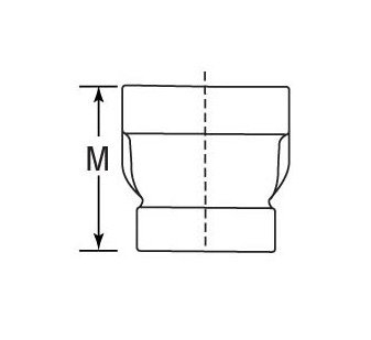Malleable Iron Reducer Class 300, NPS 1 x 1/2 - Image 2