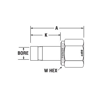 Metric Tube BSPP Female Adapter for CPI™/A-LOK® Fittings - Image 2