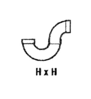 Heavy-Duty Schedule 80 PVC P-Trap 1 1/2' H x H - Image 1