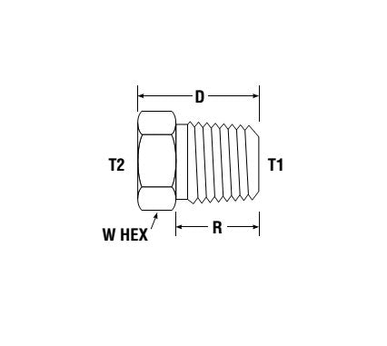 Parker Precision Reducing Bushing RB - 1/4" FNPT to 1/8" MNPT - Image 2