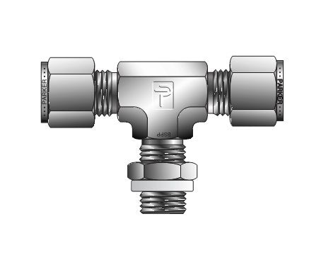 Positionable BSPP Male Branch Tee for Fractional Tube - Parker CPI™/A-LOK® - Image 1