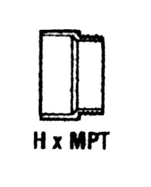 PVC DWV Trap Adapter - Female, 1 1/2 x 1 1/4 inches - Image 1