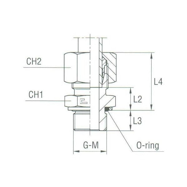 Stainless Steel Male Stud Coupling with O-Ring - DIN 2353 Compression Fitting - Image 1