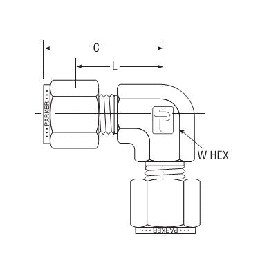 316 Stainless Steel Union Elbow for Instrumentation Tube Fittings - Image 2