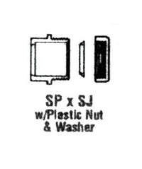 1 1/2” PVC Trap Adapter - Male with Plastic Nut & Washer