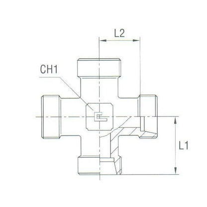 DIN 2353 Equal Cross - Carbon Steel Body - Image 2