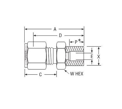 Parker CPI™/A-LOK® Socket Weld Connector for Fractional Tube - Image 2