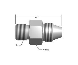 Parker MPI™ Medium Pressure Tube Fitting M40HX44 - Image 2