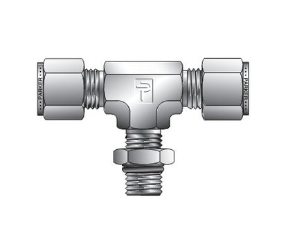 Parker Male Branch Tee SAE Straight Thread Fitting for Fractional Tube - CPI™ / A-LOK® - Image 1