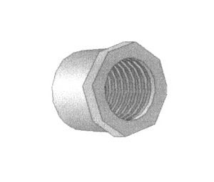 Schedule 80 PVC Reducer Bushing 1 1/2 x 1/2 inches - Image 1
