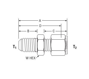 Parker CPI™/A-LOK® 37° Flare Connector for Fractional Tube - Image 2