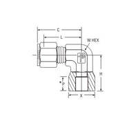 Parker CPI™/A-LOK® Socket Weld Elbow for Fractional Tube