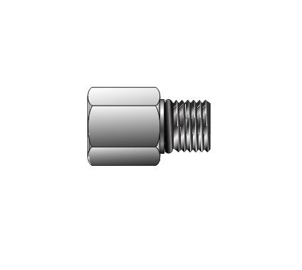 SAE Straight Thread to NPT Thread Adapter - Fractional Tube, Male to Female - Image 1