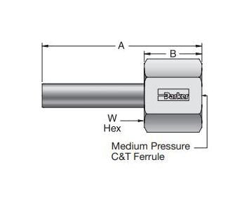 Parker Hannifin MPI™ Tube Stub X Medium Pressure Port Fitting - Image 2
