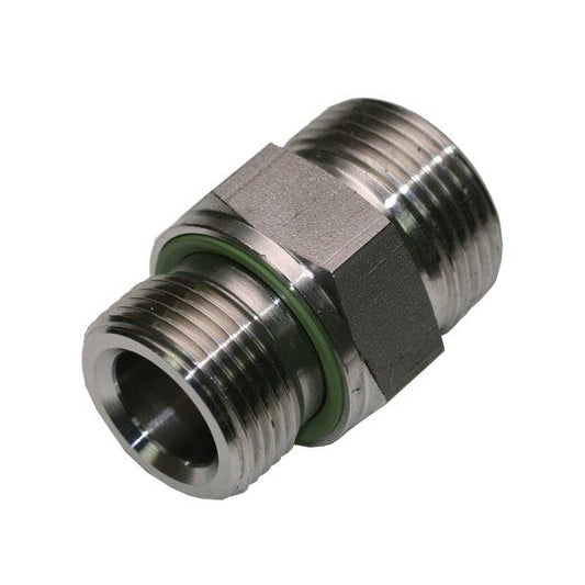 Stainless Steel Male Stud Coupling with Elastomer Seal - Metric Parallel - Image 1