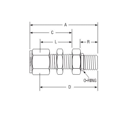 Parker CPI™/A-LOK® Bulkhead to Conversion Adapter for Fractional Tube - Image 2