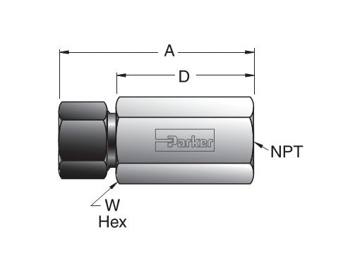Parker Hannifin GBMP7 MPI™ Female NPT Connector, 1/4" - Image 2
