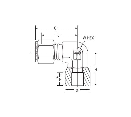 Parker CPI™/A-LOK® Socket Weld Elbow for Fractional Tube - Image 2