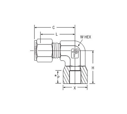 Parker CPI™/A-LOK® Socket Weld Elbow for Fractional Tube - Image 2