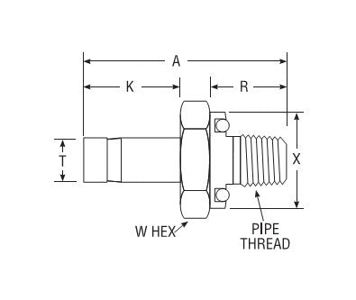 Parker CPI™/A-LOK® Tube End to O-Ring Pipe Thread Fitting for 3/8" Tube - Image 2