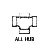 4-Inch Double Sanitary Tee Hub Fittings