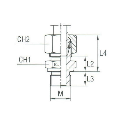 Stainless Steel Male Stud Coupling Metric Parallel - DIN 2353 Compliant - Image 1