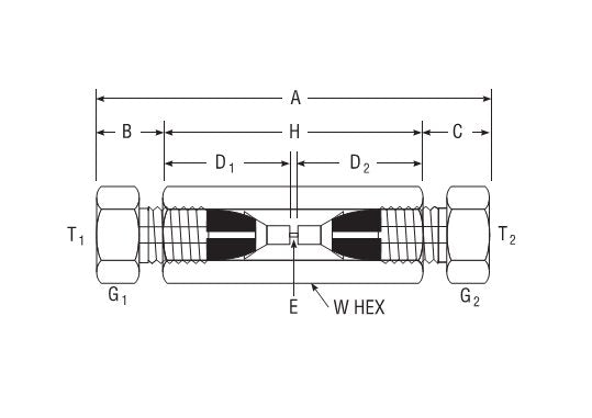 Parker Low Dead Volume Union Connector for Fractional Tube - Image 2