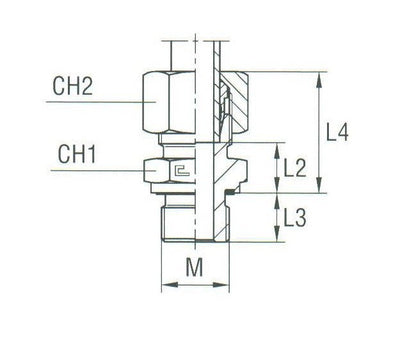 Heavy Duty Male Stud Coupling with Elastomer Seal Metric Parallel - Image 2