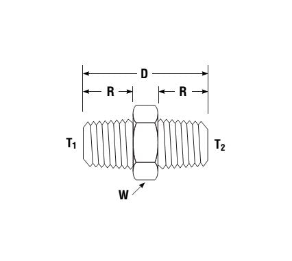 Stainless Steel Male Hex Nipple NPT to BSP Taper Fitting - Image 2