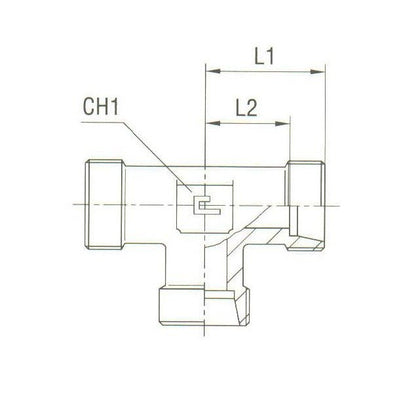 Carbon Steel DIN 2353 Compression Equal Tee - 8.0mm - Image 2