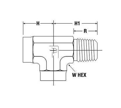 Parker Street Tee ST - Precision Instrumentation Pipe Fitting - Image 2